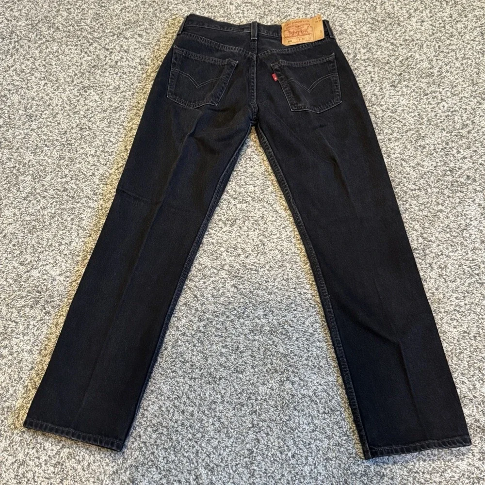 Levis 501 Jeans Mens 30x30 Black Button Fly Straight Leg Denim Mexico Y2K VTG